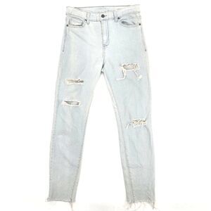 Pistola Distressed Destroyed High Rise Skinny Denim Jeans Womens Size 29